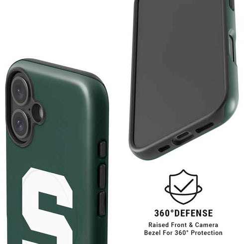 Michigan State University Spartans S iPhone 16 Plus Magsafe Impact Case